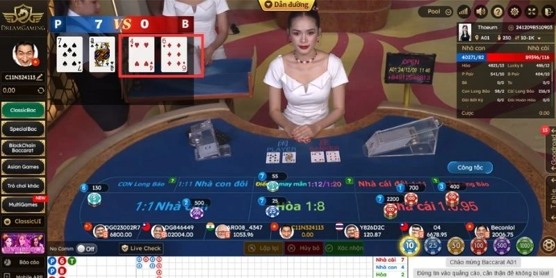 Trường hợp được bổ sung quân thứ ba trong baccarat là gì